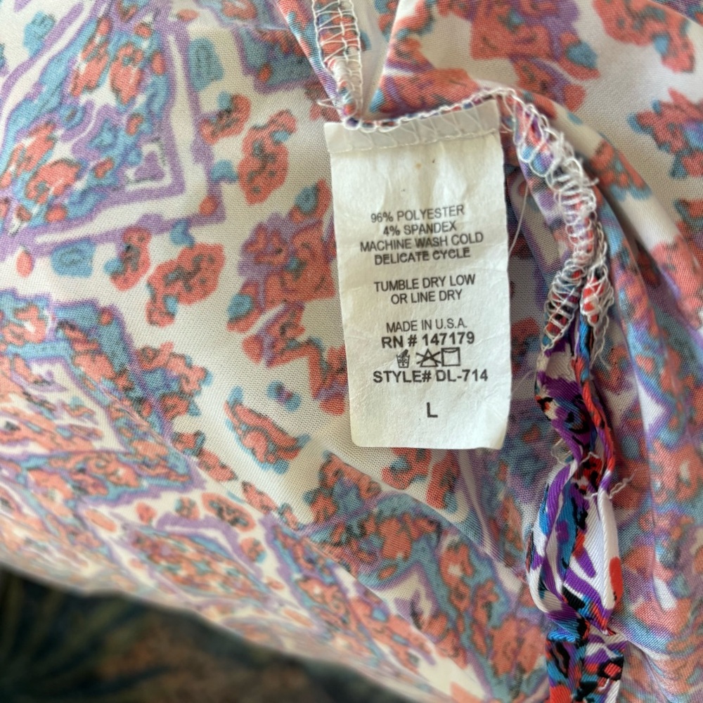 Veronica Floral Boho V-Neck Maxi Dress Large - Picture 8 of 8